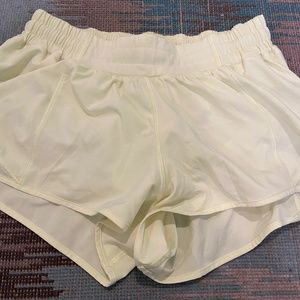 LULULEMON ATHLETICA hotty hot yellow shorts